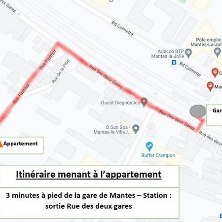 Appartement F2 De Haut Standing En Hypercentre Avec Jardin Prive A 270 M De La Gare De Mantes ! Eksteriør bilde